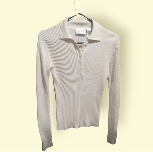 Kathie Lee ribbed crop sweater - S - Picture 4 of 6